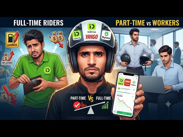 Full-Time Drivers Ki Barbaadi? 🚨 | Yango, inDrive & Bykea Part-Time Work