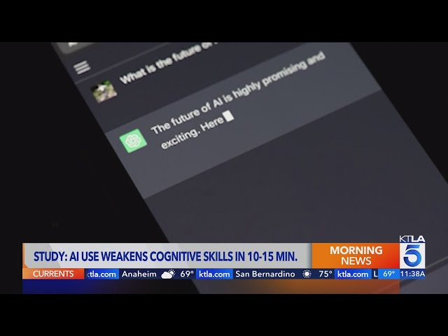 AI use weakens cognitive skills in just 10 minutes, study warns