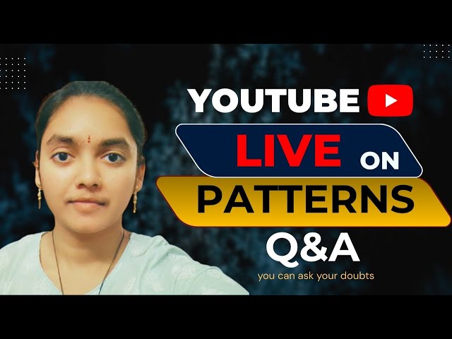 Live on Patterns in Python l Patterns in Programming #live #youtubelive #livestream #patterns 