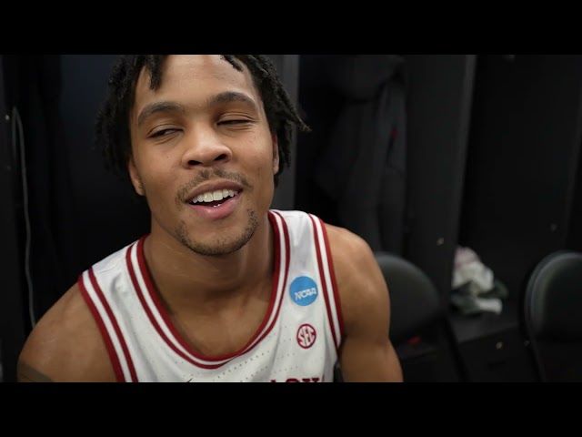 Arkansas Basketball Player High Point Post-Game Interviews | Locker Room Talk