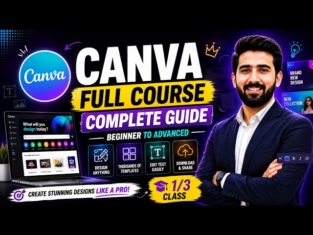 Canva Full Course 2026 1/3 | Earn Money With Canva using Ai 💰 | Beginner To Advanced Urdu/Hindi