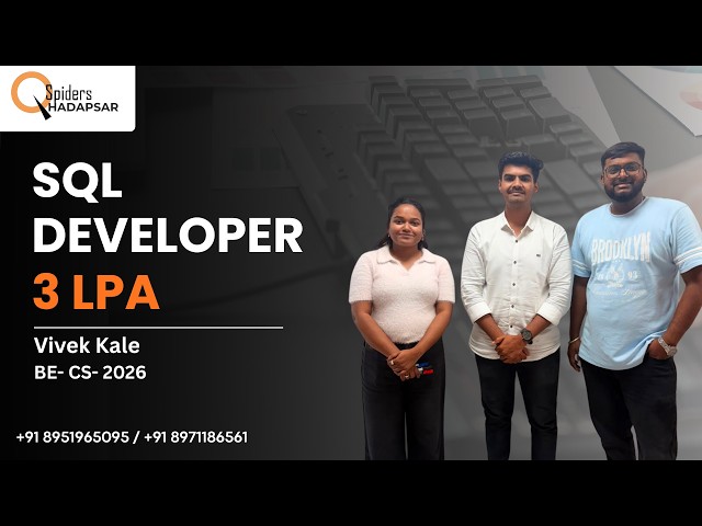 SQL Developer Placement Success  | Vivek Kale | 3 LPA | BE-CS 2026 | QSpiders Hadapsar