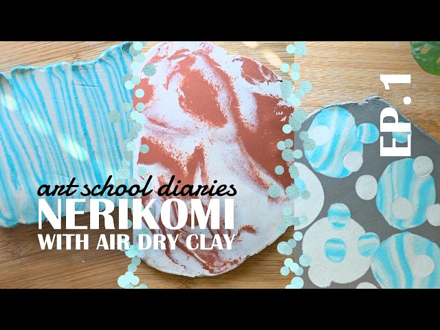 Nerikomi with Air-Dry Clay 🎨 Art School Diaries EP. 1