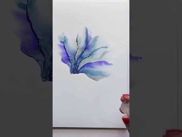 Beautiful Wipsy Floral Artwork | DIY | Alcohol Ink Art