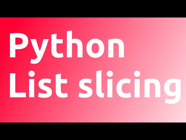 How does list slicing work | Tutorial  | Python for beginners | Python 3.13 |#python