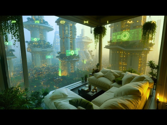 PROXIMA: Solarpunk Ambience & Rain | Day & Night in a Jungle District