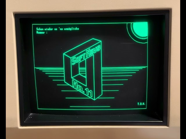 Victor 9000 aka ACT Sirius 1 Computer (1981) runs Softnews 11 Title Demo (1987)