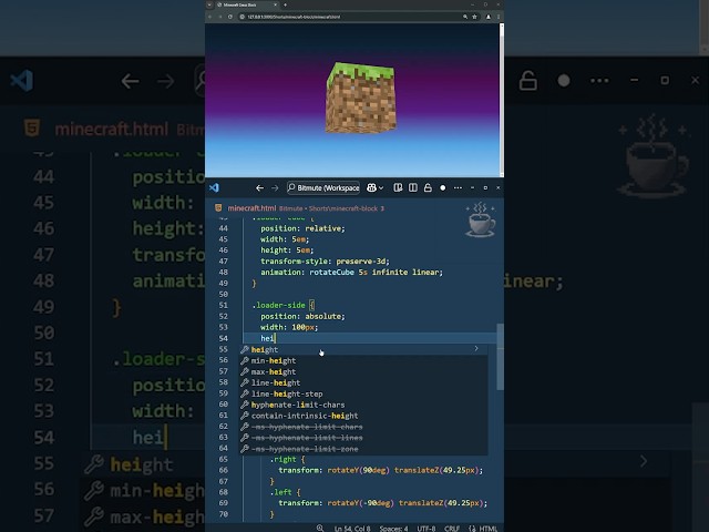 Minecraft Dirt Block Comes To Life With Simple CSS Magic