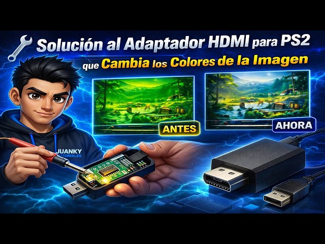 🔧 Cómo Reparar un Adaptador HDMI para PS2 con Colores Incorrectos