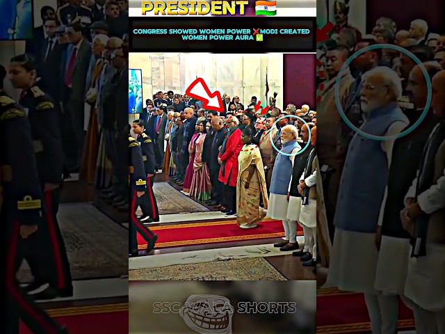 🔥-PRESIDENT MURMU'S ENTRY & PM MODI'S+AMIT SHAH INSTANT RESPECT 🇮🇳#trending #shorts #viralvideo