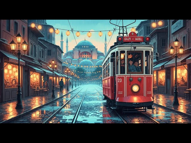 4 Minutes of Pure Peace in Istanbul | Ghibli-Inspired Calm Beneath Galata Tower