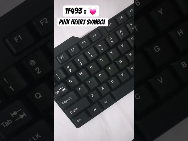 Typing trick!! ( Code 1F493 )_Pink Heart Symbol | #asmr #keyboard #typing #computer
