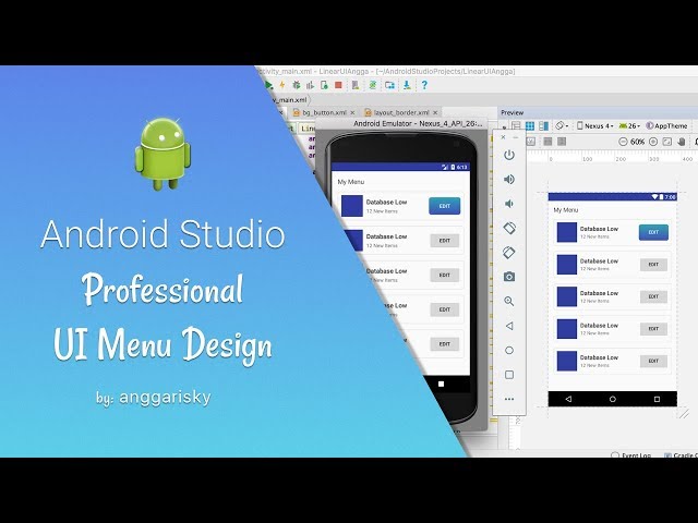 Modern UI Design using LinearLayout in Android Studio Tutorial