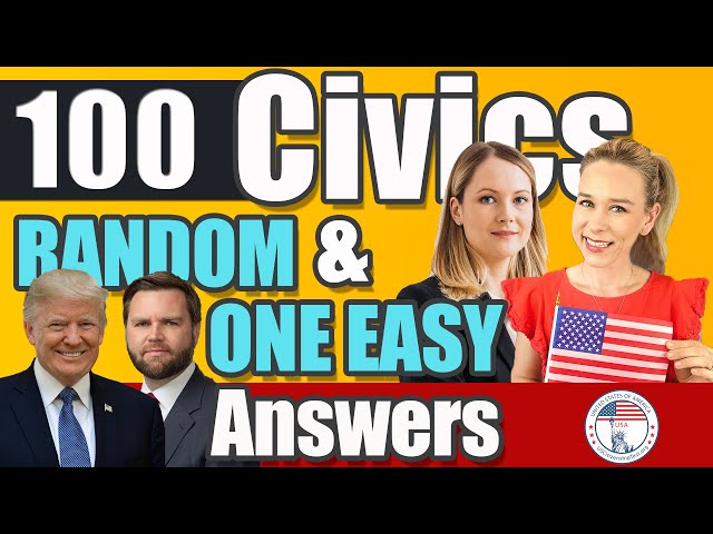 100 civics questions ONE EASY answers US naturalization test | 2008 Civics Test Officer Ella