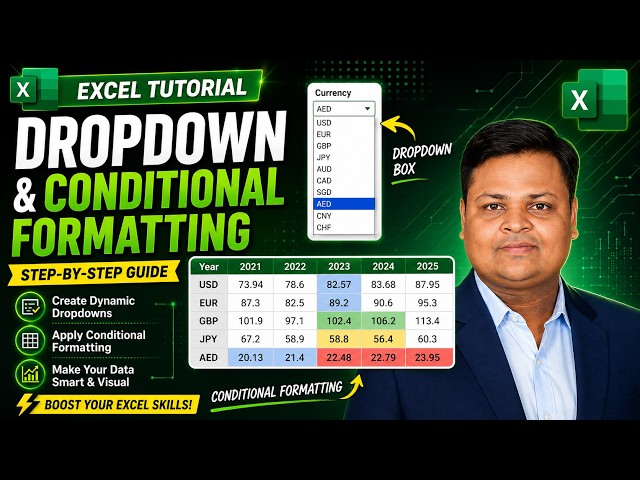 Excel Dropdown List & Conditional Formatting | Step-by-Step Excel Tutorial
