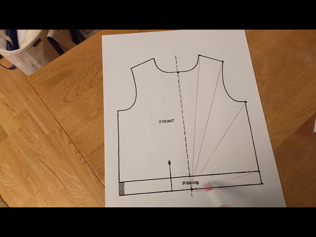 Reduce full size pattern to half scale