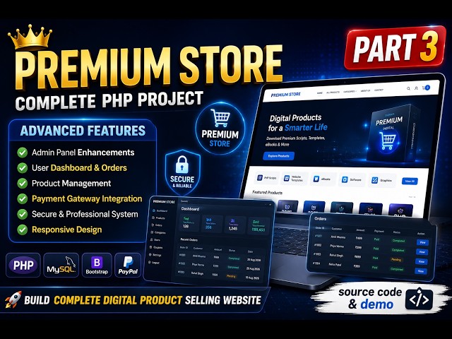 Digital Product Selling Website For Business | PHP DevStore Source Code & Demo
