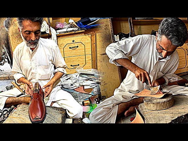 How Handmade Peshawari Sandals Are Made | Traditional Sandal Crafting Process
