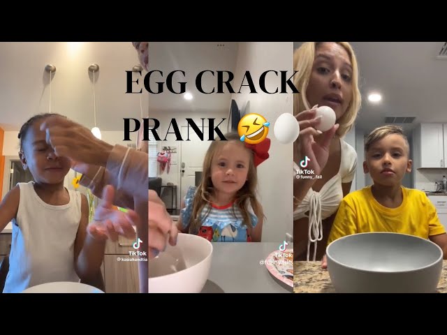 hilarious egg crack prank on kids 🤣 || tiktok compilation