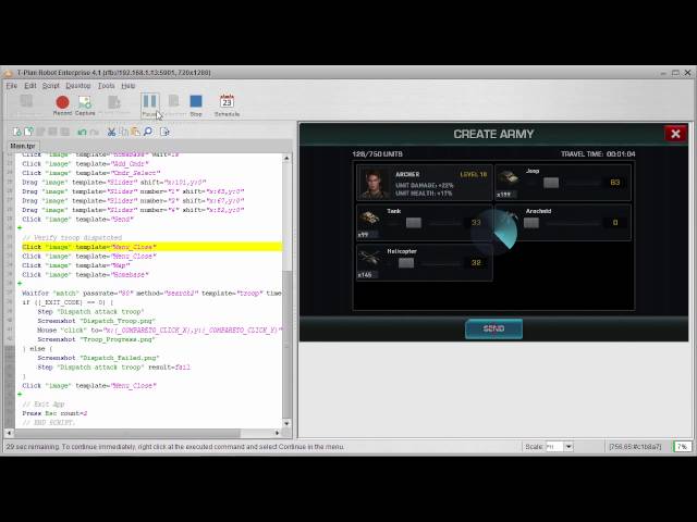 T-Plan Robot Test Automation - "War of Nations"