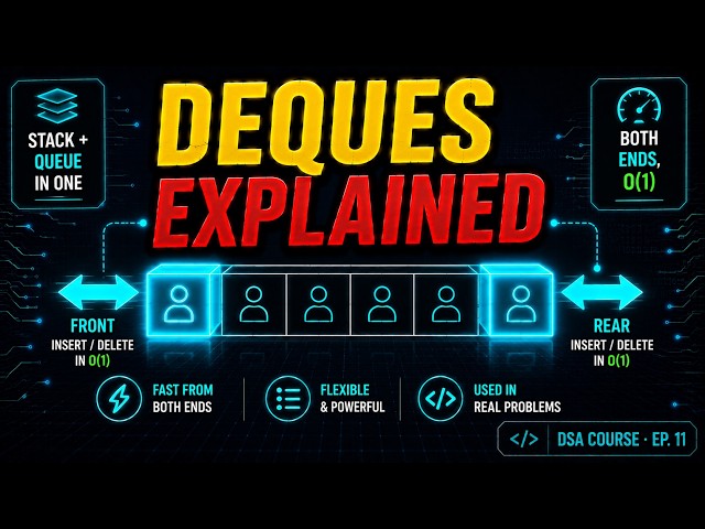 Deques Explained: The Structure That Does Both Jobs || DSA COURSE · EP. 11