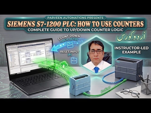 Siemens S7-1200 PLC Counters Tutorial: CTU, CTD, and CTUD (Step-by-Step)