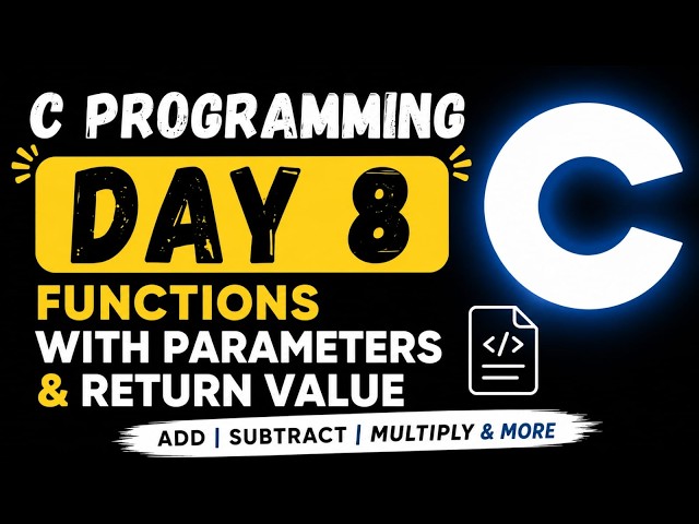 💻 C Programming Day 8 | Functions with Parameters & Return Value 🔥 | Multiply  PRINCE edu World