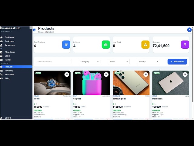 Full Stack CRM Project 2026 | BusinessHub | React Native + Express + MongoDB