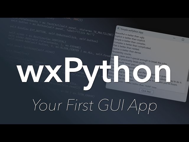 wxPython: Desktop Apps in Python - Introduction