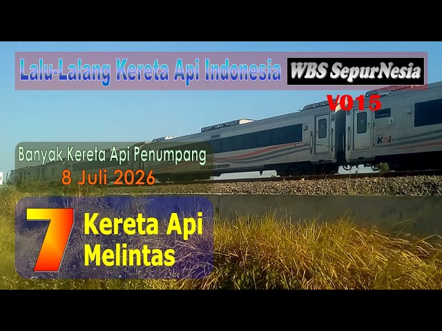 7 Rangkaian Kereta Api Penumpang Sore Hari