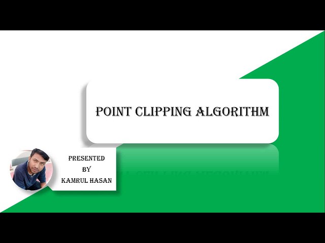 Computer Graphics - Point Clipping Algorithm Bangla