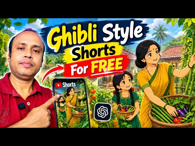 Create Ghibli Style Shorts For FREE 🔥 ( Full Tutorial) 2026 | Sudip Paul 