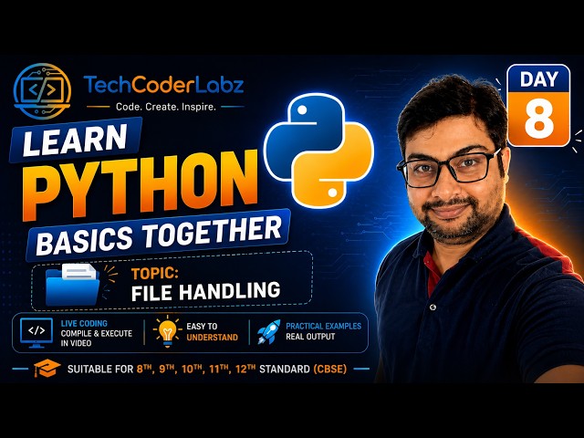 #Learn #Python #Together | 🔥 Day 8 | #basics | #file #handling #read #write #append #Students