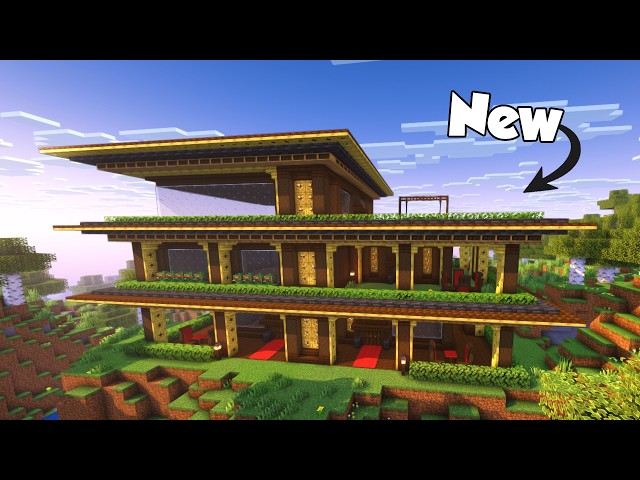How to Build a Modern Dark Oak House in Minecraft! (Easy)