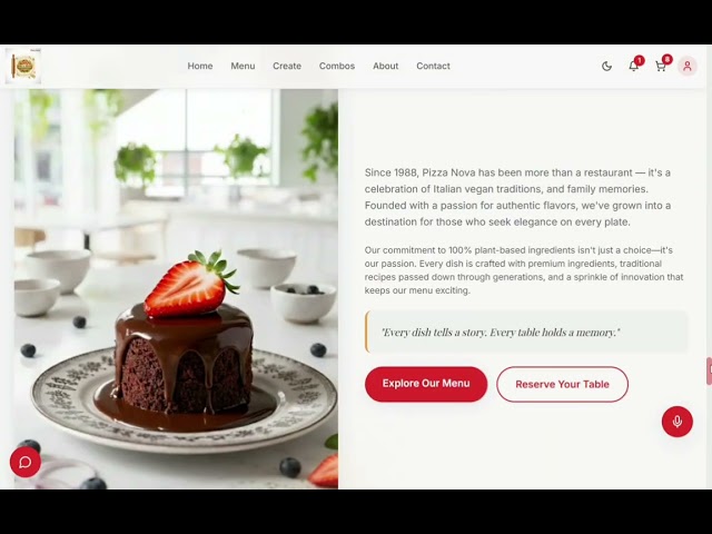 Pizza Nova Bites | Responsive Restaurant Website | Frontend Project 