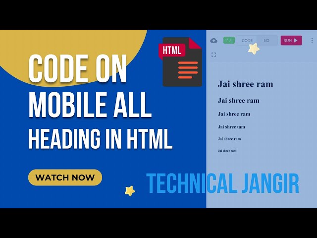 All HTML Heading Tags Explained (H1 to H6) | HTML Basics on Mobile Phone