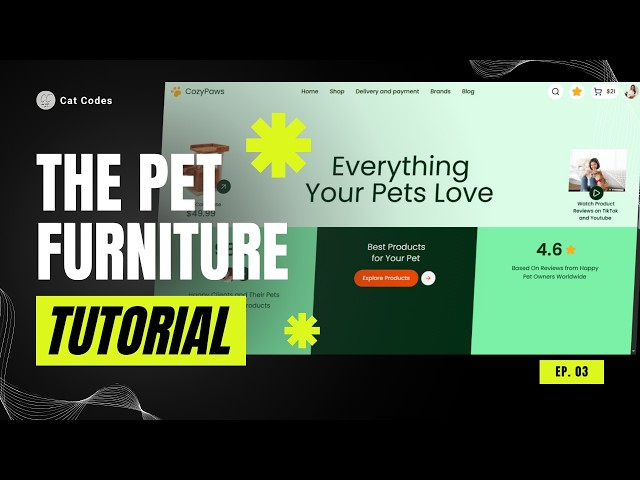 The Pet Furniture Website | React JS | Tailwind CSS | EP 03 #javascript #React #TailwindCSS
