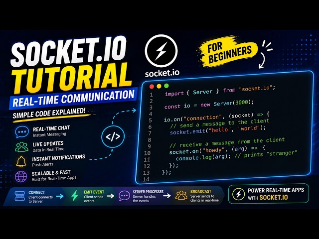 Socket.IO Tutorial for Beginners | Real-Time Communication Explained with Node.js