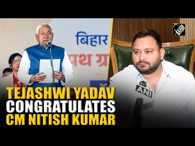 RJD’s Tejashwi Yadav congratulates Nitish Kumar for taking oath as Bihar CM for record 10th time