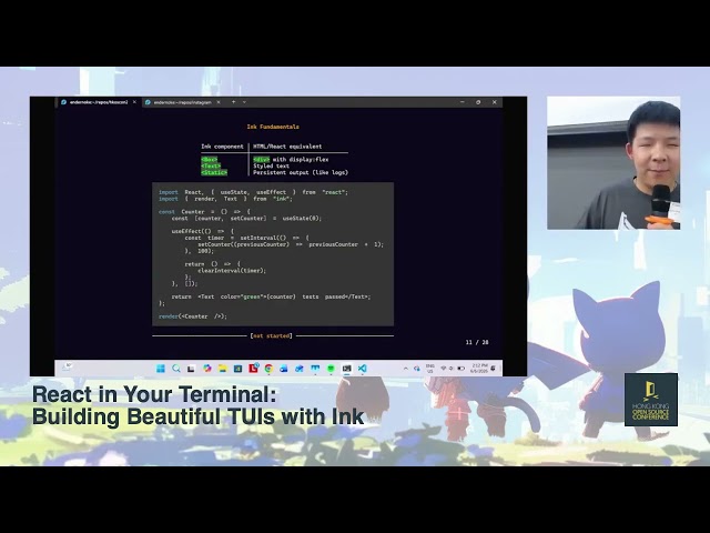 [HKOSCon 2026] React in Your Terminal Building Beautiful TUIs with Ink - James Zheng