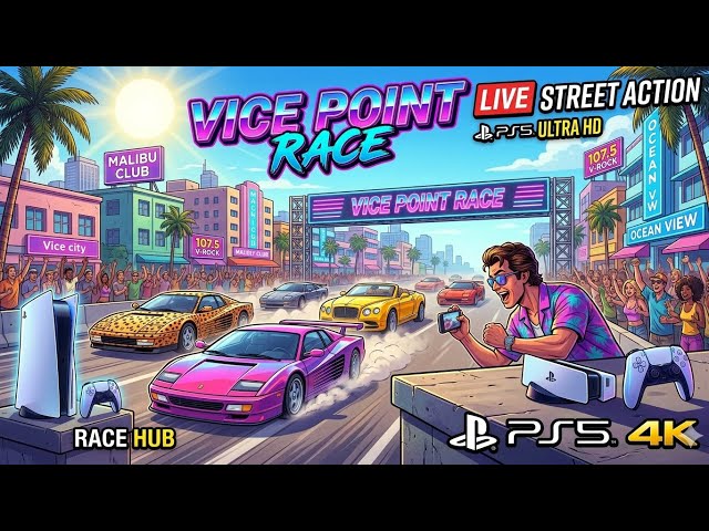 We Play GTA Vice City Before GTA VI -#10 Vice Point Race & Robbery (4K60FPS PS5 PRO) ENG/PL
