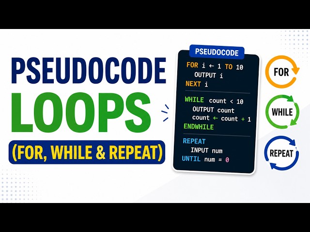 IGCSE Computer Science (0478) |  Uni 8 | Pseudocode Loops (FOR, WHILE & REPEAT)