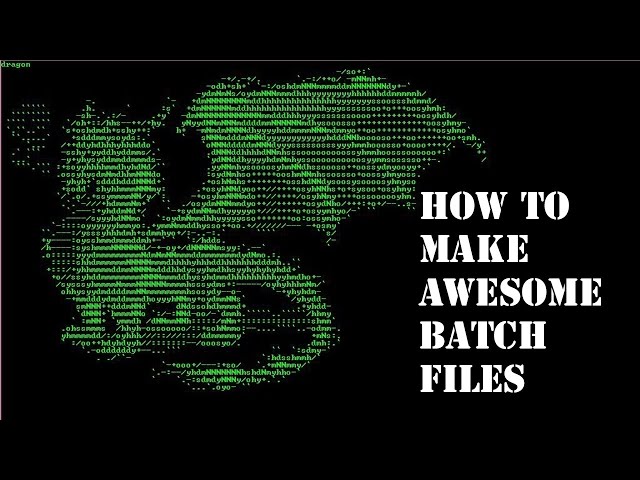 How to create awesome ascii-art in Command prompt|| Batch file