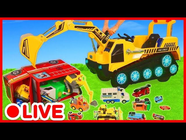 Jouets en Mission 🚗 Camion de Pompiers, Voiture de Police et Tracteur | Jouets Éducatifs | Kidibli