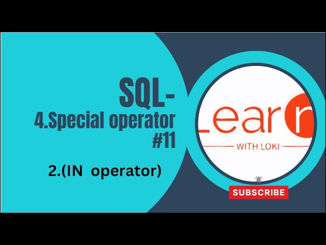 "Mastering the SQL IN Operator with Practical Examples"