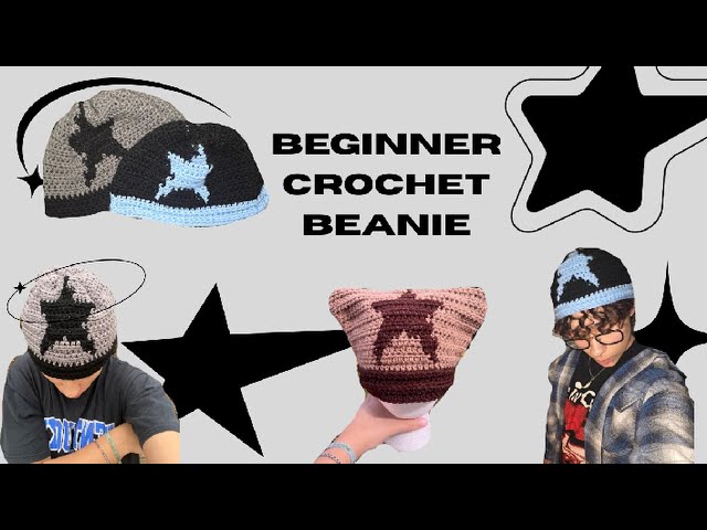 Beginner Crochet Star Beanie Tutorial | FREE PATTERN