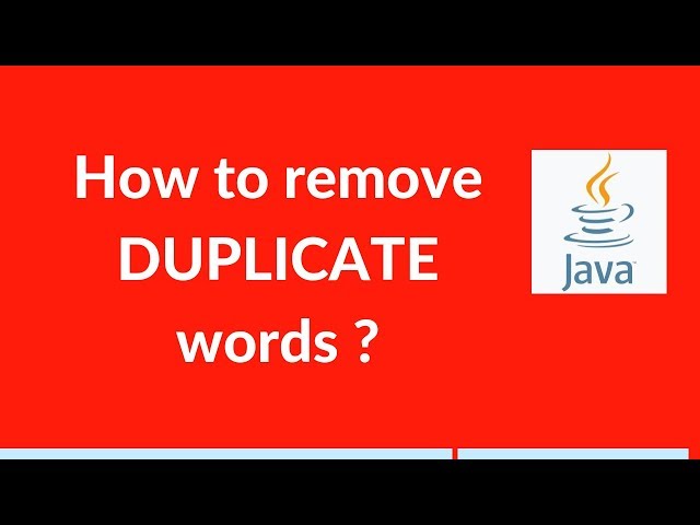 #17 : How to remove DUPLICATE words from a given sentence ( Java Programming interview )