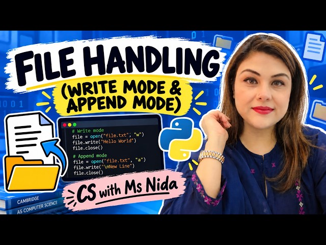 FILE HANDLING | WRITE & APPEND MODE | AS | CS | P2