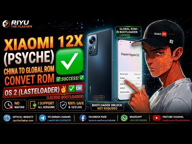 XIAOMI 12X (PSYCHE) CHINA TO GLOBAL ROM CONVERT✅🆗NO NEED BOOTLOADER UNLOCK🔓