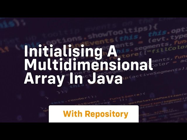 initialising a multidimensional array in java